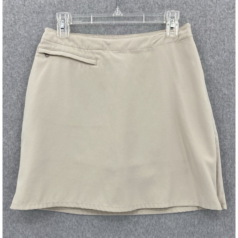 Patagonia Skirt womens 6 Beige Side Zip Slits Hiking Outdoors